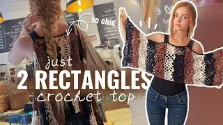 Thumbnail: This Crochet Top is Made from Just 2 Rectangles! | Full Tutorial