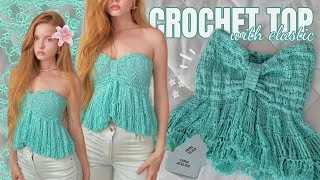 Thumbnail: I made Crochet Doll Top with elastic! / beginner friendly tutorial