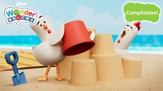 Thumbnail: Super Summer Secret Agent Chicken Mission | Coding Cartoon Compilation for Kids | Wonderblocks