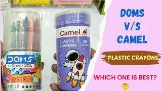 Thumbnail: DOMS V/S CAMEL Plastic Crayons I Unboxing and Review #stationery #youtube #@WondertoysStationery