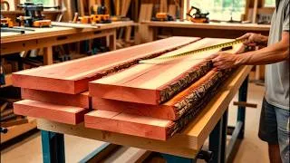 Thumbnail: Pure Woodworking Mastery - Crafting Luxury Wooden Furniture Without Resin or Epoxy!