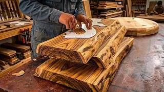 Thumbnail: The Art of Pure Woodworking - Transforming Raw Wood into Luxury Furniture Without Epoxy!