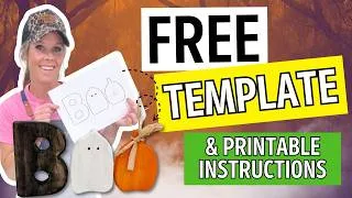 Thumbnail: Scrap Wood Fall Halloween Decor | Free Template