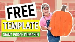 Thumbnail: DIY Porch Pumpkin Decor | Scrap Wood Project With Free Template