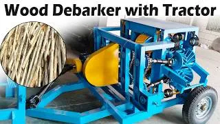 Thumbnail: Tractor-Mounted Wood Debarking Machine in Action 🌲🚜#woodpeeling #debarker #woodmachine
