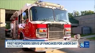 Thumbnail: First responders serve up pancakes for Labor Day