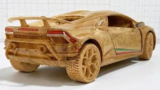 Thumbnail: I Carved a Lamborghini Huracán from a Solid Block of Wood
