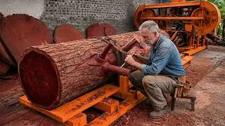 Thumbnail: The Ultimate Woodworking: Turning a Giant Red Burl Acacia Log into Stunning Furniture!