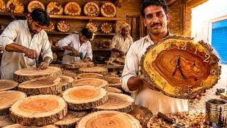 Thumbnail: From a Rough Log to a Stunning Masterpiece! An Expert Create a Wooden Wall Clock with Amazing Skill