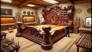 Thumbnail: Ideas for Processing Sturdy Round Logs - Building a Bed with Unique and Eye-Catching Pillar Patterns