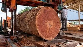 Thumbnail: The Inside World's Largest Wood Factory - Sawing a Giant, Thousand Year Old Tree Into Long Planks