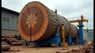 Thumbnail: Woodworking Technology - Giant Trees Are Processed In Factory, How Are These Solid Round Table Made