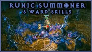 Thumbnail: 60+ minions. Runic Summoner build guide. Path of Exile 2