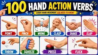 Thumbnail: Hand Action Verbs | Visual English Vocabulary Lesson | Learn Everyday Action V erbs Easily