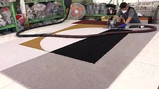 Thumbnail: Process of Making Extra Large Carpet. Korean Hand Tufted Carpet Factory.ASMR