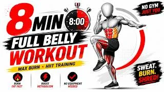 Thumbnail: Lose Belly Fat Fast! 8 Min Full Body Cardio Workout (No Equipment)