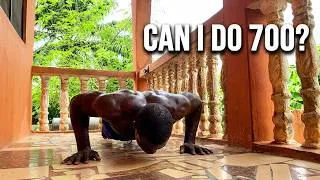 Thumbnail: 700 pushups in a row. Can I do it?