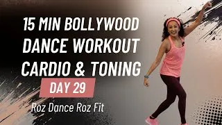 Thumbnail: Day 29 Bollywood Dance Workout (15 Minutes) CARDIO & TONING | Roz Dance Roz Fit