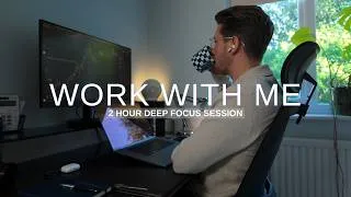 Thumbnail: Work With Me | 2hr Pomodoro Focus Session For Deep Work | With Timer | 50-10-50 Pomodoro