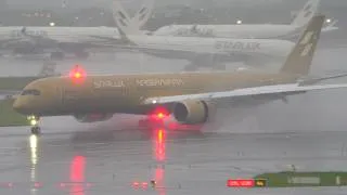 Thumbnail: 8K Starlux Gold A350-1000 Air Sorayama from Osaka to Taipei Taoyuan Landing in the rain with ATC