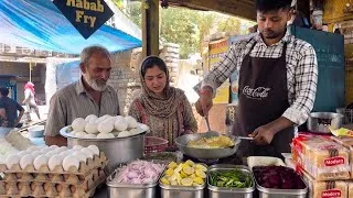Thumbnail: Omelette making recipe at the street of India | Indian street food | Food ASMR
