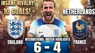 Thumbnail: UNBELIEVABLE 10-Goal Spree! England VS France 6-4 | 4K Full INSANE Highlights WORLD CUP 2026 ⚽️🔥