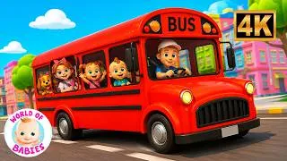 Thumbnail: Wheels on the Bus Go Round and Round | Nursery Rhymes & Kids Songs | World of Babies