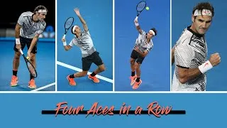 Thumbnail: Amazing Tennis - When players hit 4 Aces in a Row!!!