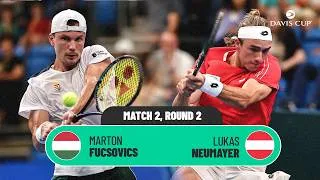 Thumbnail: MARATHON Round 2 match! 🥵 | Marton Fucsovics v Lukas Neumayer | Davis Cup 2025 |  | Match Highlights