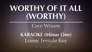 Thumbnail: Worthy Of It All (Worthy) - Cece Winans | Karaoke (Lower Female Key)