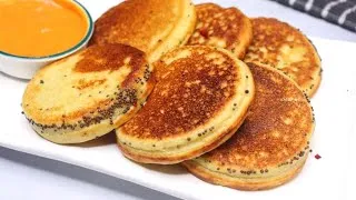 Thumbnail: Instant 5 min Quick Spongy Breakfast Recipe | Wheat Rava Pancakes - Kids lunchbox ideas - Rava dosa