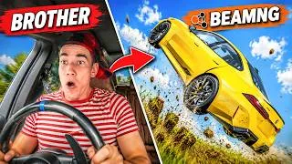 Thumbnail: Family Driving in BeamNG – ONE GUY, Four Drivers! (Real Life Parody)