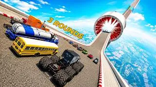Thumbnail: Downhill Survival Challenge | 3 Rounds of Chaos - Beamng drive