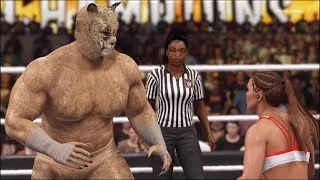 Thumbnail: Ronda Rousey vs. Great Puma - WWE 2K24