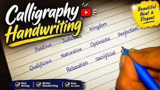 Thumbnail: How to write in calligraphy|| One Page handwriting|| 