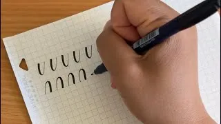 Thumbnail: 5-Minute Calligraphy Practice for Absolute Beginners | Underturn & Overturn Strokes