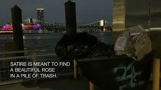 Thumbnail: Satire is meant to find a beautiful rose in a pile of trash. @writermilkova