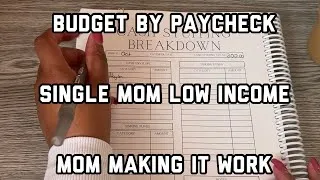 Thumbnail: Budget by Paycheck Low Income Budget for Beginners | Single Mom Budget