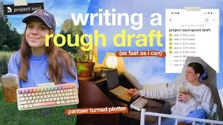 Thumbnail: let's start & finish a draft in one video 👀 (a writing vlog)