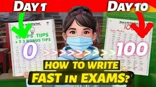 Thumbnail: How to WRITE FAST in EXAMS ? 2025  #writingmania #exam #boardexam #cbse #icse #upboard