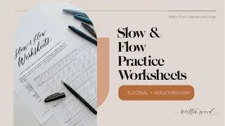 Thumbnail: Slow & Flow Calligraphy Worksheets - Free Brush Pen Drills for Relaxation