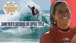 Thumbnail: Sawyer Lindblad proved it wasn't a fluke with a second Lexus US Open of Surfing title in 25'