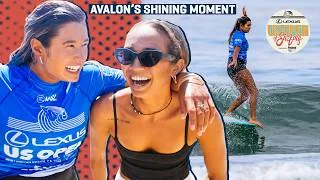 Thumbnail: Avalon Gall's first major Longboard Tour win at the 25' Lexus US Open of Surfing