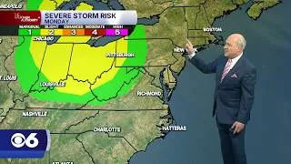 Thumbnail: A bit warmer for Sunday with highs in the low to mid 80s