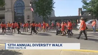Thumbnail: Hundreds walk in unity in the streets of downtown Terre Haute