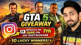 Thumbnail: GTA 5 Giveaway 🎁 on 7 June | THE NOOB | No Purchase Required