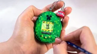 Thumbnail: Making a Minecraft Creeper Tamagotchi 👾 DIY ASMR