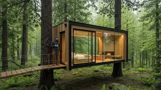 Thumbnail: Man Builds a Tiny House Cabin From Scratch in Forest- ASMR Bushcraft House Building