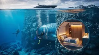 Thumbnail: Impossible Crazy House Building! Building a Secret Modern HOUSE UNDERSEA inside a Rock