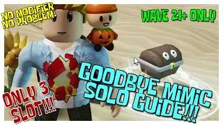 Thumbnail: 3 SLOT SOLO GOODBYE MIMIC QUEST in ROBLOX TOWER HEROES
